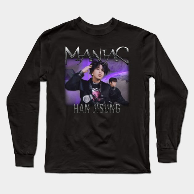 Han Jisung - MANIAC SKZ Long Sleeve T-Shirt by GlitterMess